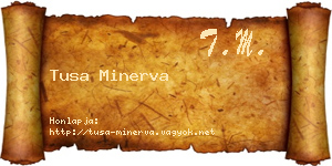 Tusa Minerva névjegykártya